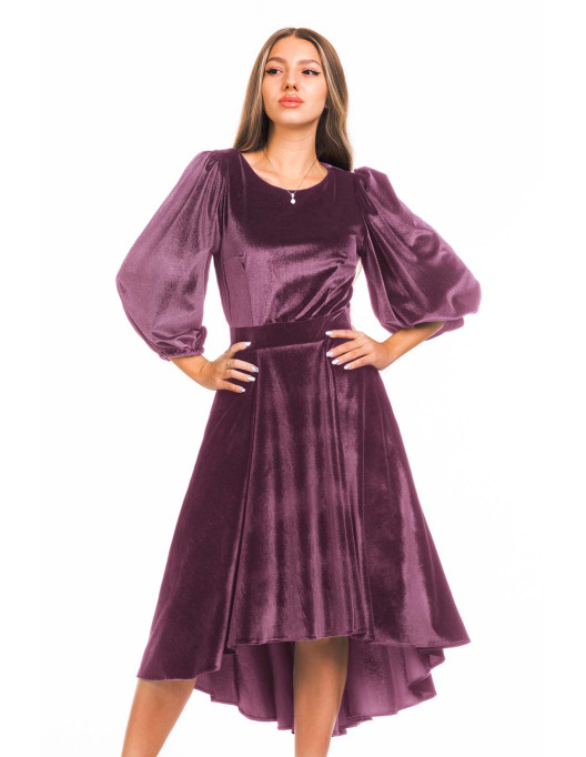 Rochie Bela clos din catifea lavanda